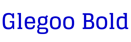 Glegoo Bold 字体